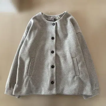 새상품 루즈핏 A라인 숏코트 L 그레이