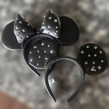 미니 마우스 스타일 블랙 머리띠 2세트