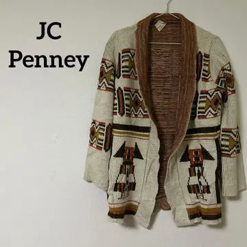 JC Penney 여성용 가디건 아우터 앙상블 기하학 패턴