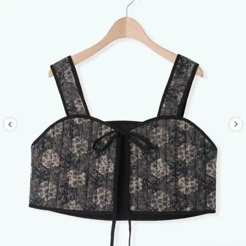 패치워크풍 꽃무늬 퀼트 뷔스티에