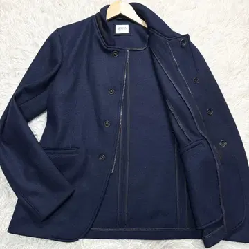 아르마니 콜레치오니 자켓 XL 스윙탑 노카라 네이비