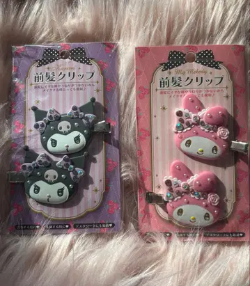 산리오 마이멜로디 쿠로미 앞머리 클립 헤어 클립 DX