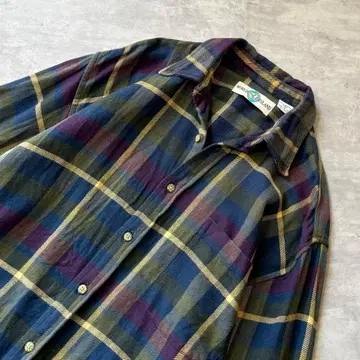 분위기 발군 90s WORLD ISLAND 체크 플란넬 셔츠