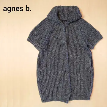 agnes b. 반팔 가디건 이탈리아제 에네스베 사이즈 2 니트