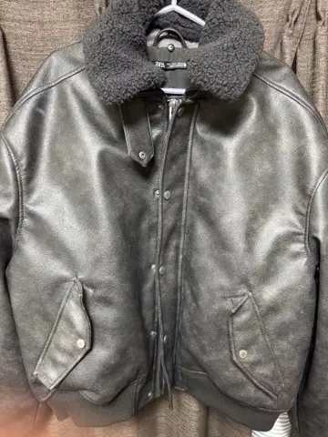 ZARA 인조 가죽 재킷 L