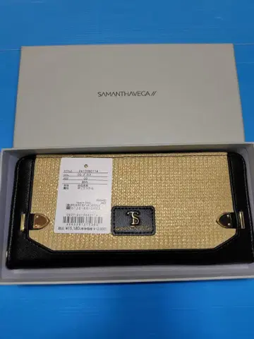 SAMANTHAVEGA 골드 블랙 장지갑