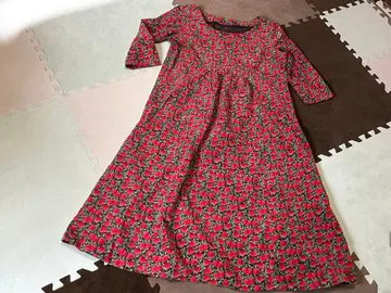 핸드메이드 쇼와 레트로 딸기 원피스 스트로베리 사이즈 확인