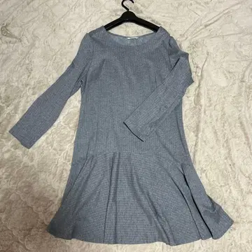 Rose Tiara 그레이 긴팔 무릎 기장 원피스 사이즈 46