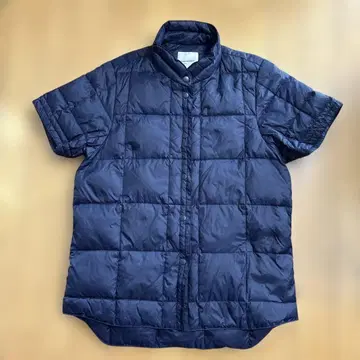 Right-on 백 넘버 반팔 다운 자켓 네이비 M