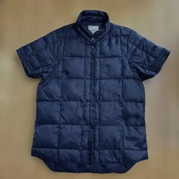 Right-on 백 넘버 반팔 다운 자켓 네이비 M