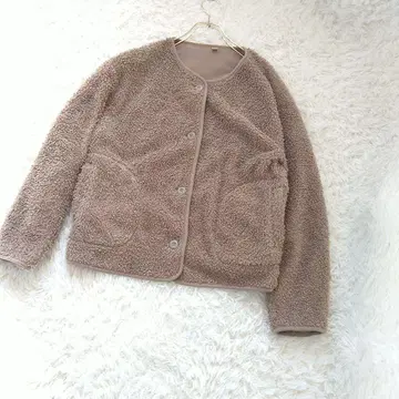 유니클로 보아 자켓 블루종 XL 모카 베이지