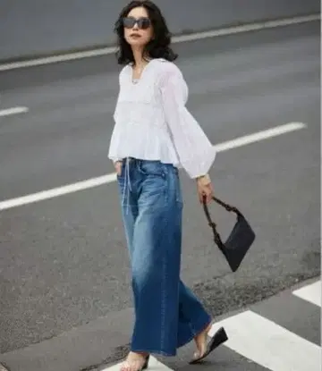 새상품 밴야드 스톰 SURT 루즈 실루엣 데님 블루 XS