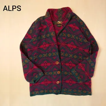alps 가디건 울 네이티브 무늬 알프스 자켓
