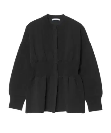 UN3D. 볼륨 슬리브 가디건 블랙