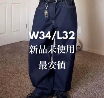 GAP 슈퍼 배기 데님 블랙 34/32