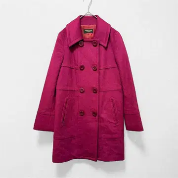 프리즈샵 S 울 코트 마젠타 계열 피 코트 모헤어 캐시미어