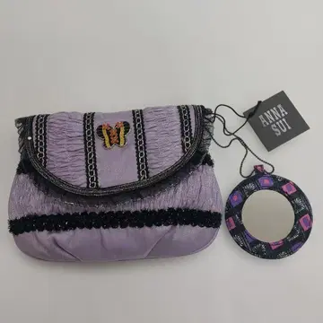 안나수이 거울 포함 파우치 퍼플 ANNA SUI
