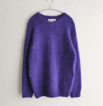 Harley of Scotland 모헤어 크루넥 니트 스웨터