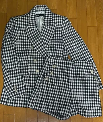 ZARA 하운드투스 체크 셋업
