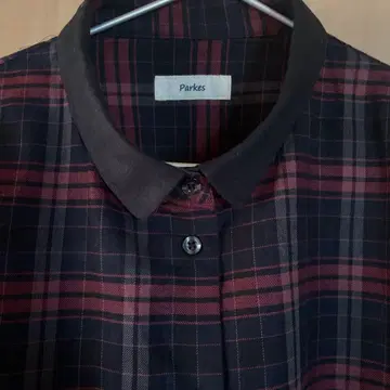 parks 체크 블라우스