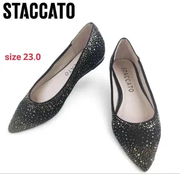 [STACCATO] 컨디션 최상 플랫 발레 펌프스 비쥬 글리터