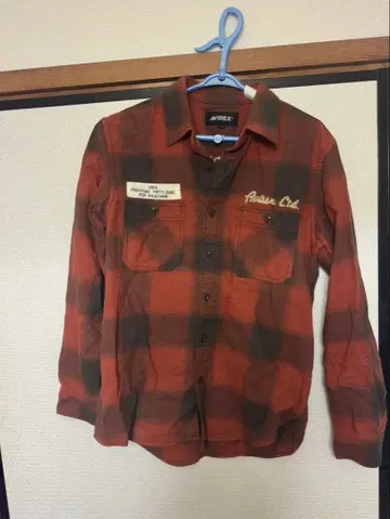 AVIREX 체크 무늬 플란넬 셔츠 L 사이즈