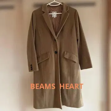 BEAMS HEART 체스터 코트 브라운