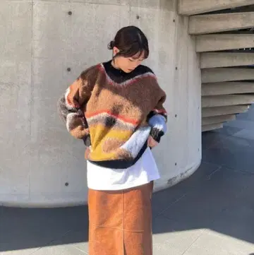 BODY LINE ABORIGINE ART KNIT TOP ameri