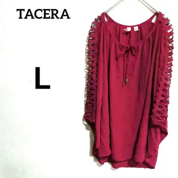 TACERA 버건디 반팔 상의 [ L ]