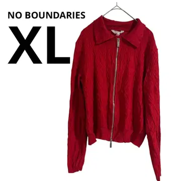 한정 수량 NO BOUNDARIES [ XL ] 빨간색 집업 가디건