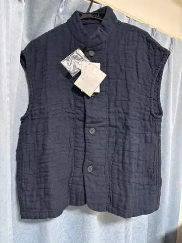 UCHINO 마쉬멜로우 와플 거즈 베스트 S 네이비