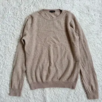 새상품급 TAKASHIMAYA 캐시미어 스웨터 크루넥 LL 베이지