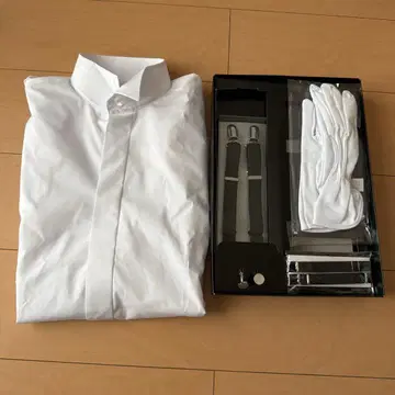 GENTHIS 화이트 포멀 셔츠 턱시도 셔츠 M 사이즈 세트