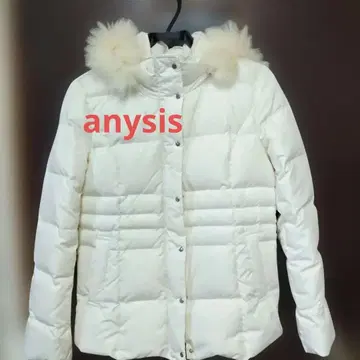 anySiS 후드 부착 다운 자켓 화이트