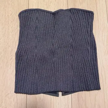 FRAY I.D 그레이 콤비 니트 뷔스티에