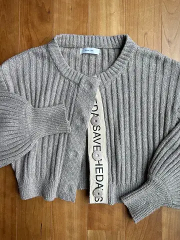 Eimee Law 로고 테이프 숏 가디건