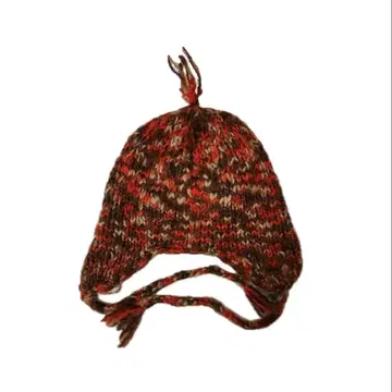 90s Mixed Color Knit Earflap Beanie Hat