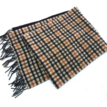 DAKS 캐시미어 머플러 체크 무늬