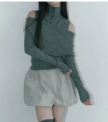 HIAND 3way Layered Off-Shoulder Knit