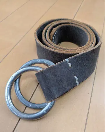 더블 링 벨트 천연 가죽