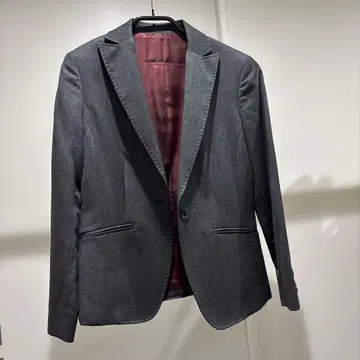 뉴요커 싱글 버튼 비즈니스 자켓 셋업 그레이