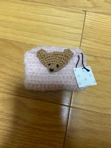 aaco 곰 모헤어 니트 파우치