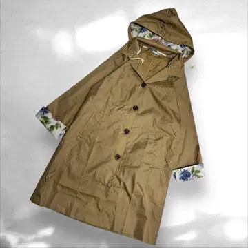 로라 애슐리 꽃무늬 레인코트 카파 후드 탈부착 가능 베이지 (D2