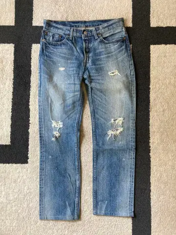 Levi's 501 데미지 가공 데님
