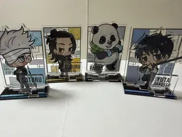 주술회전0 Cafe 랜덤 아크릴 스탠드 4개 세트 고죠 여름 유우타