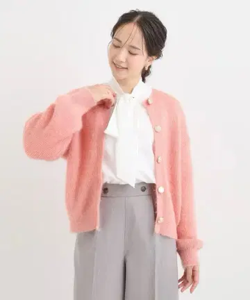 슈라루 그레일 핑크 니트 가디건 스웨터 2벌 세트