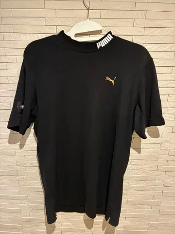 PUMA 골프 T셔츠 크루넥 골드 로고