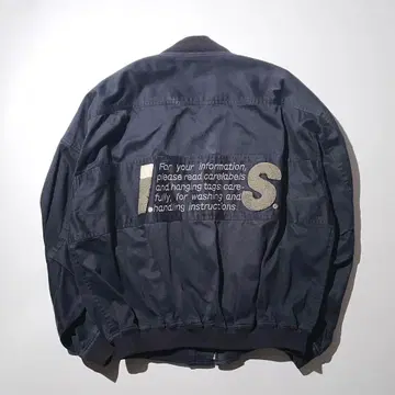 80s I.S. ISSEY MIYAKE 백 로고 봄버 자켓