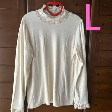 QVC &LOVE 앤드러브 부드러운 플라워 레이스 따뜻한 풀오버 L