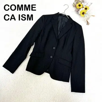 [ COMME CA ISM 컴시즘 ] 테일러드 자켓 스트라이프 블랙